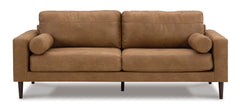 Caramel Upholstered Seating, sofa front view - 3