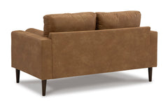 Caramel Upholstered Seating, loveseat back view - 7