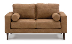 Caramel Upholstered Seating, loveseat front view - 8