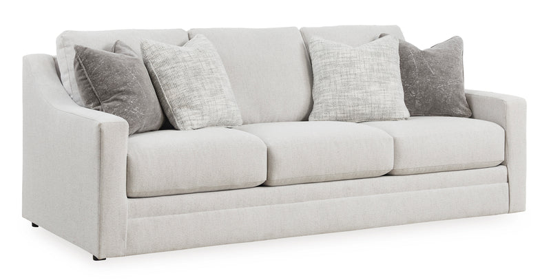 Chalk Upholstered Sofa and Loveseat with Reversible Cushions