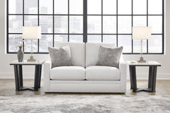Chalk Reversible Cushion Seating, loveseat room setting; tables and decor excluded - 10