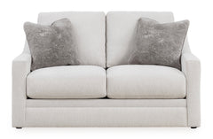 Chalk Reversible Cushion Seating, loveseat front view - 8