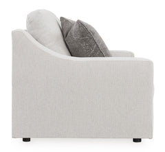 Chalk Reversible Cushion Seating, loveseat side view - 9