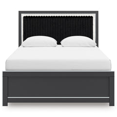 Black Bed Queen, view 2; exact selected furniture; mattress bedding and accessories excluded - 2