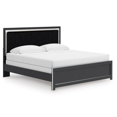 Black 5pc Bedroom Set King, view 1; exact selected furniture; mattress bedding and accessories excluded - 26