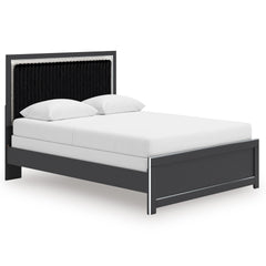 Black Bed + Nightstand Queen, view 1; exact selected furniture; mattress bedding and accessories excluded - 3