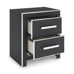 Black Nightstand, view 2; exact selected furniture; mattress bedding and accessories excluded - 52