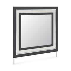 Black Dresser + Mirror, view 2; exact selected furniture; mattress bedding and accessories excluded - 56