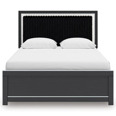 Black Bed Queen, view 2; exact selected furniture; mattress bedding and accessories excluded - 2
