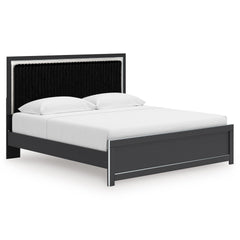 Black 5pc Bedroom Set King, view 1; exact selected furniture; mattress bedding and accessories excluded - 26