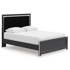 Black Bed + Nightstand Queen, view 1; exact selected furniture; mattress bedding and accessories excluded - 3