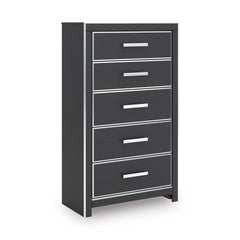 Black 5pc Bedroom Set Queen, view 4; exact selected furniture; mattress bedding and accessories excluded - 9