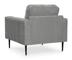 Charcoal Upholstered Seating, chair back view - 12
