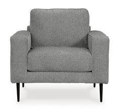 Charcoal Upholstered Seating, chair front view - 13