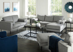 Charcoal Upholstered Seating, three-piece seating; ottoman tables and decor excluded - 17