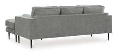 Charcoal Upholstered Seating, sofa chaise back view - 2