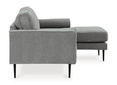 Charcoal Upholstered Seating, sofa chaise side view - 4