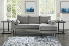 Charcoal Upholstered Seating, sofa chaise room setting; tables and decor excluded - 5