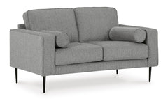 Charcoal Upholstered Seating, loveseat angle view - 6