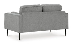 Charcoal Upholstered Seating, loveseat back view - 7