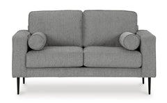 Charcoal Upholstered Seating, loveseat front view - 8