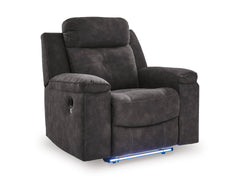 Charcoal LED Manual Reclining Seating, recliner chair white LED setting - 21