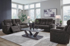 Charcoal LED Manual Reclining Seating, three-piece seating; tables and decor excluded - 23