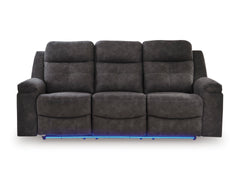 Charcoal LED Manual Reclining Seating, sofa blue LED setting - 4