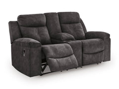 Charcoal LED Manual Reclining Seating, console loveseat reclined angle - 9