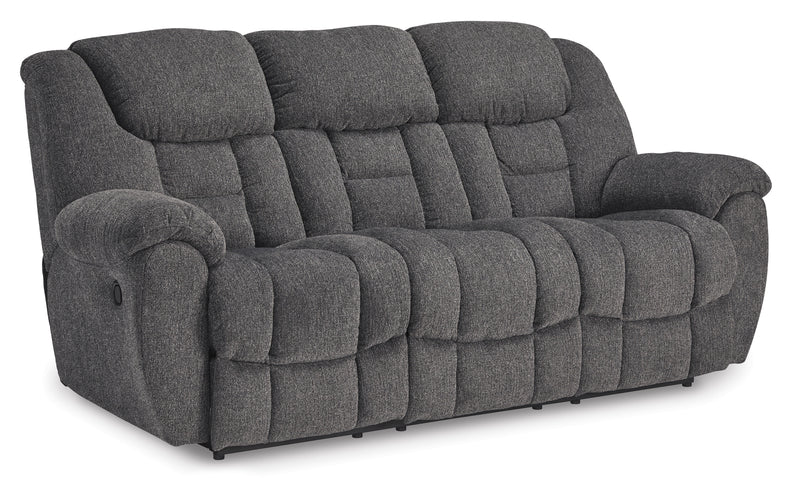 Charcoal Performance Fabric Reclining Sofa, Console Loveseat and Rocker Chair