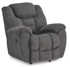 Charcoal Performance Fabric Reclining Seating, rocker chair upright angle - 11