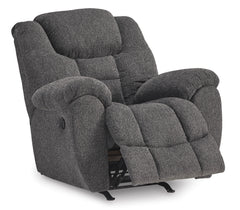 Charcoal Performance Fabric Reclining Seating, rocker chair reclined angle - 12