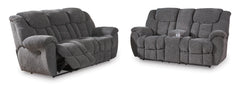 Charcoal Performance Fabric Reclining Seating, sofa and console loveseat set - 17