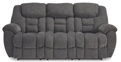Charcoal Performance Fabric Reclining Seating, sofa front view - 4
