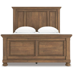 Medium Brown Bed Queen, view 2; exact selected furniture; mattress foundation bedding and accessories excluded - 2