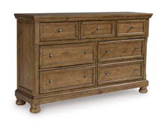 Medium Brown 5pc Bedroom Set Queen, view 2; exact selected furniture; mattress foundation bedding and accessories excluded - 6