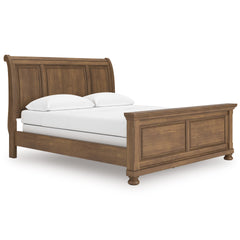 Medium Brown Bed California King, view 1; exact selected furniture; mattress foundation bedding and accessories excluded - 10