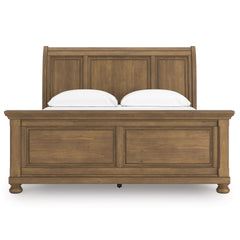 Medium Brown Bed California King, view 2; exact selected furniture; mattress foundation bedding and accessories excluded - 11