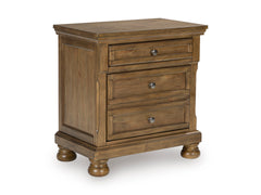 Medium Brown Bed + Nightstand California King, view 2; exact selected furniture; mattress foundation bedding and accessories excluded - 13
