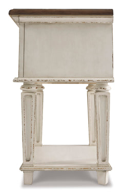 Chipped White / Brown / Nightstand, side view; view 18; shown pieces are reference views; only the selected configuration is included - 18
