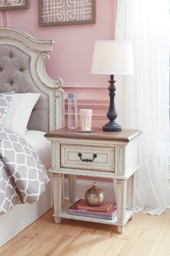 Chipped White / Brown / Nightstand, product view; view 19; shown pieces are reference views; only the selected configuration is included - 19