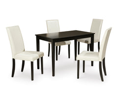 Dark Brown / Ivory / Table + 4 Ivory Chairs, product view 2; included: 1 table; 4 matching chairs; all other furniture and accessories excluded - 18