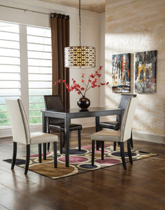 Dark Brown / Ivory / Table + 2 Ivory + 2 Dark Brown Chairs, product view 1; included: 1 table; 2 matching chairs; 2 matching chairs; all other furniture and accessories excluded - 21