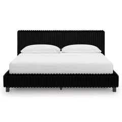 Black Bed California King, view 2; exact selected furniture; mattress bedding and accessories excluded - 12