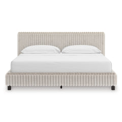 White Bed California King, view 2; exact selected furniture; mattress bedding and accessories excluded - 52