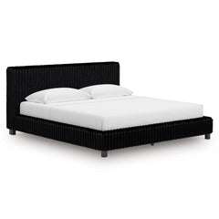 Black 5pc Bedroom Set King, view 1; exact selected furniture; mattress bedding and accessories excluded - 6