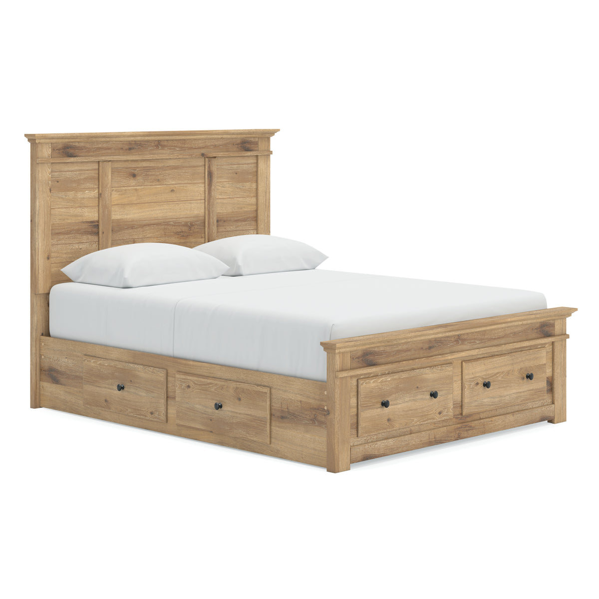 Tan / Storage Bed / Queen, view 1; selected configuration only; mattress foundation bedding and accessories excluded