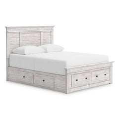 Whitewash / 5pc Set with Storage Bed / Queen, view 1; selected configuration only; mattress foundation bedding and accessories excluded - 41