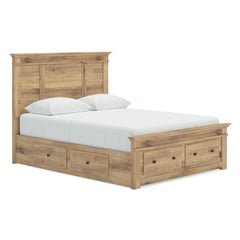 Tan / 5pc Set with Storage Bed / Queen, view 1; selected configuration only; mattress foundation bedding and accessories excluded - 5