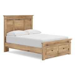 Tan / Storage Bed / Full, view 1; selected configuration only; mattress foundation bedding and accessories excluded - 19